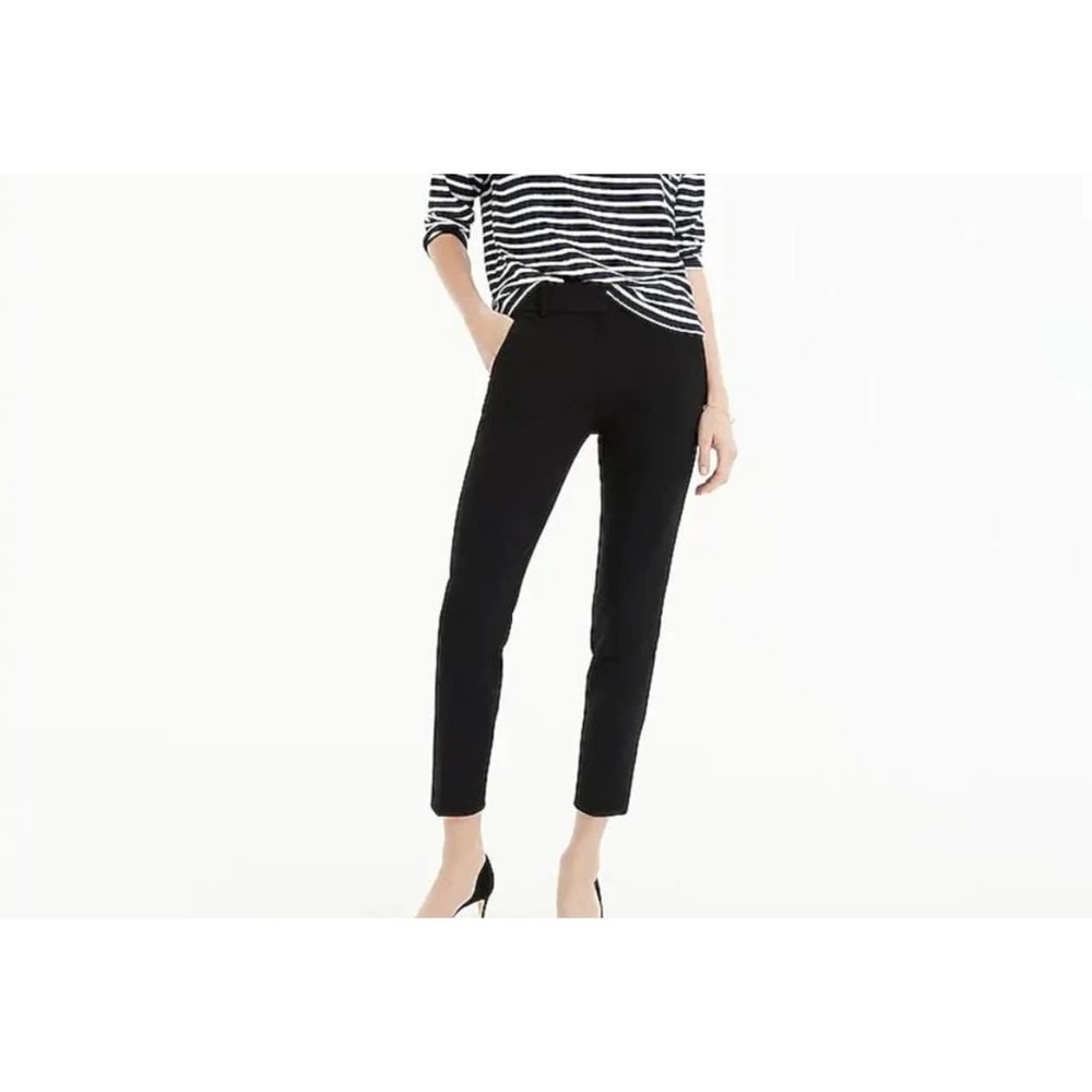 J.Crew Cafe Capri Wool Pants Black Womens Size 6